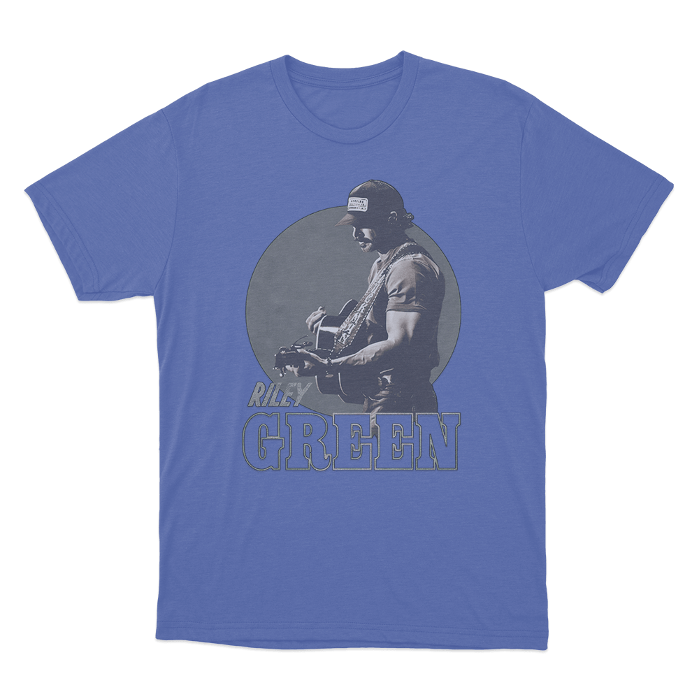 Riley Green Guitarist T Shirt Blue Riley Green Guitarist T Shirt Blue