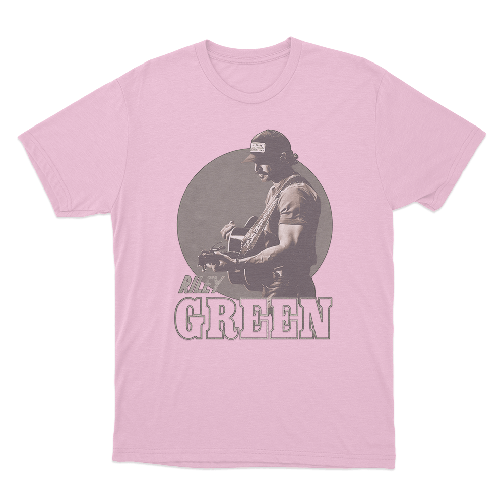 Riley Green Guitarist T Shirt Pink Riley Green Guitarist T Shirt Pink