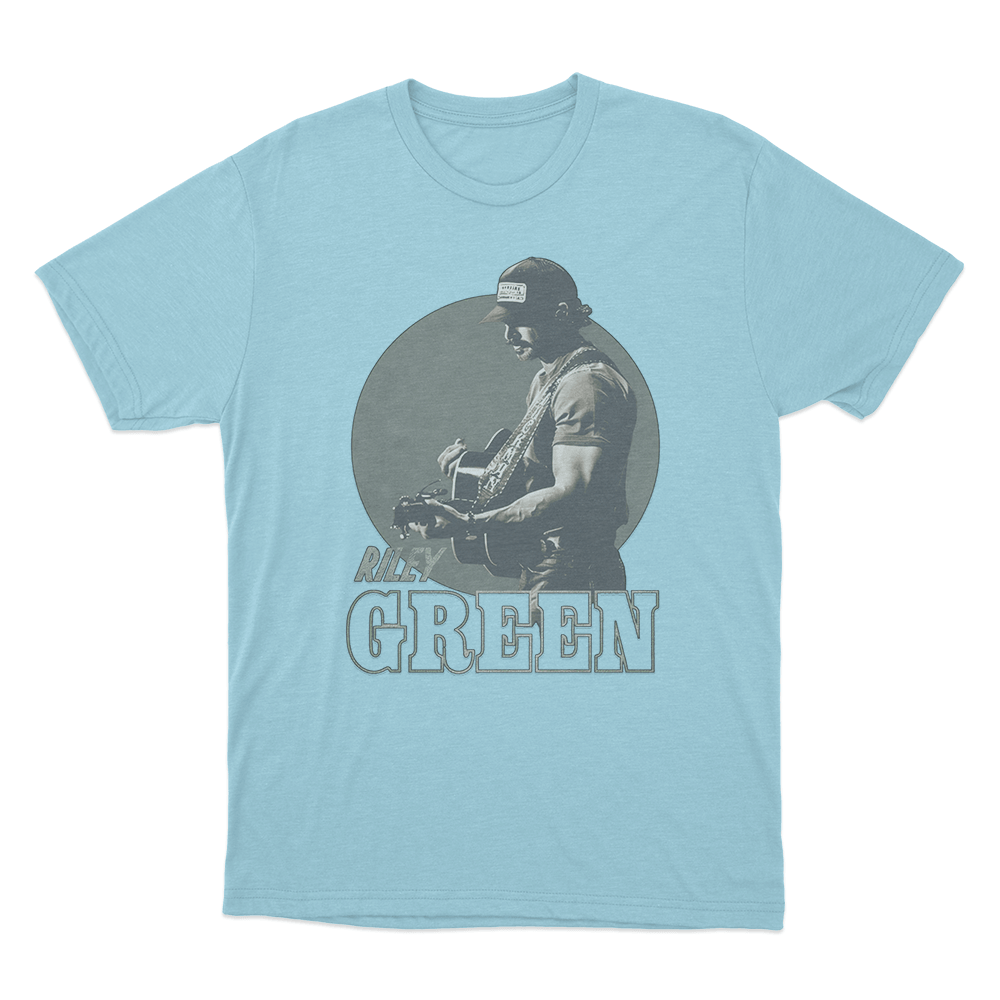 Riley Green Guitarist T Shirt Sky Blue Riley Green Guitarist T Shirt Sky Blue