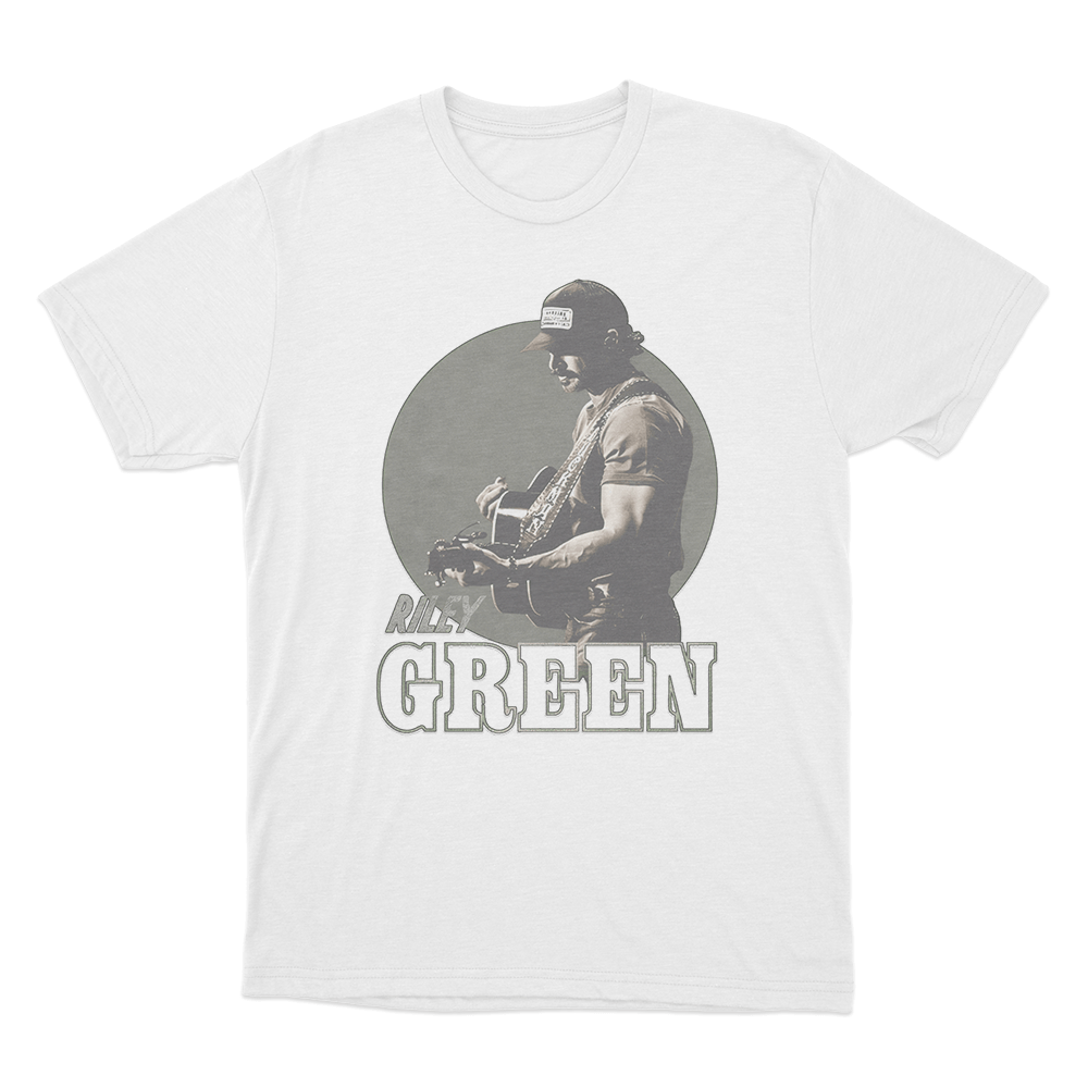 Riley Green Guitarist T Shirt White Riley Green Guitarist T Shirt White